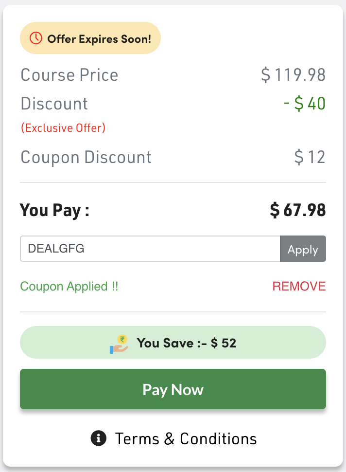 gfg dsa self paced course discount proof